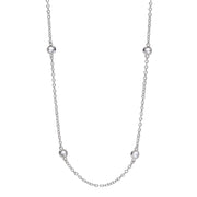 Mabina Collana lunga in argento con zirconi 553504